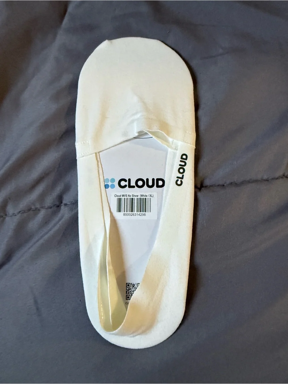 CLOUD No-Show Liner Sock - White